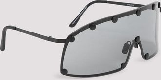 Rick Owens Shield-style Stainless Steel Frame Sunglasses
