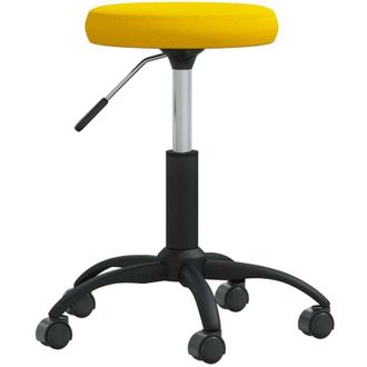 vidaXL vidaXL Sedia da Ufficio Girevole Giallo Senape in Velluto