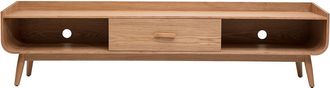 Miliboo Mueble Tv Escandinavo Madera Clara Fresno L200 Cm Hallen