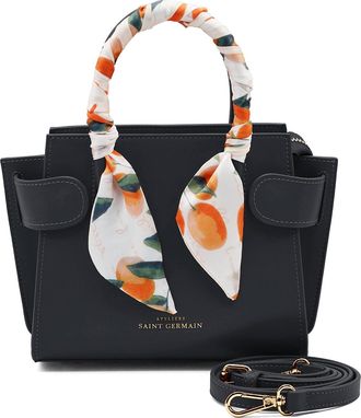 Ateliers Saint Germain Womens Handbag PASSY - Black Leather - One Size