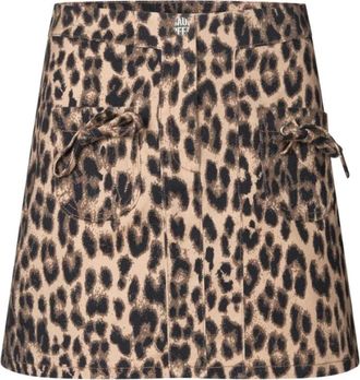 Baum Und Pferdgarten Luipaardprint Saima Rok - Dames - Korte rokken - Bruin - L - Polyester - Rokken