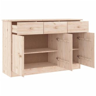Berkfield Home Sideboard ALTA 112x35x73 cm Solid Wood Pine in Light Tan | Size: 112 x 35 x 73 cm