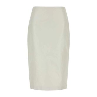 Jil Sander Pencil Skirts, female, White, Size: S Technical Faille Midi Skirt