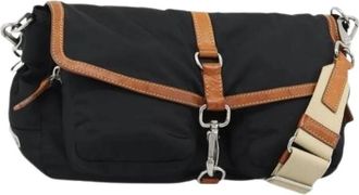 Miu Miu Pre-owned Nylon Shoulder Bag - Dames - Vintage Schoudertas - Zwart - ONE Size - Nylon - Vintage