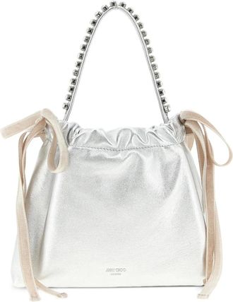 Jimmy Choo London Borsa tote con coulisse - Argento