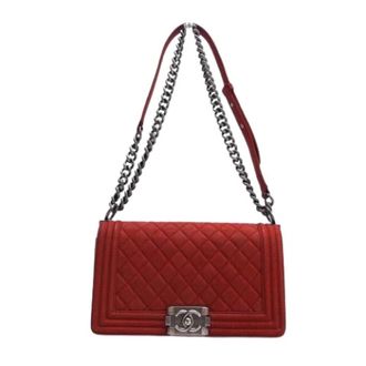 Chanel Pre-owned Vintage Schoudertas - Dames - Pre-owned - Rood - Maat: ONE Size Leer
