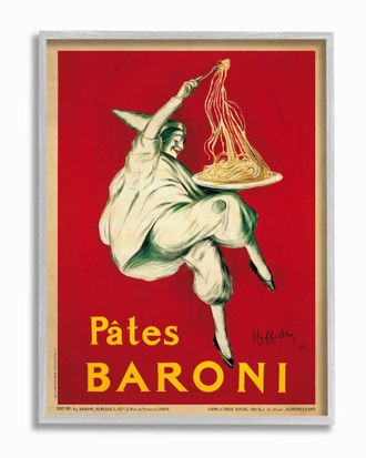 Stupell Industries Pates Baroni Vintage Poster Food Design Wall Art