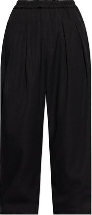 Maison Margiela Wollen broek - Heren - Straight fit broeken - Zwart - S - Wol - Broeken