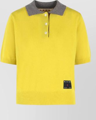 Marni cashmere short-sleeve polo shirt