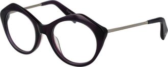 Yohji Yamamoto Purple Metal & Plastic Glasses Womens (Frames)