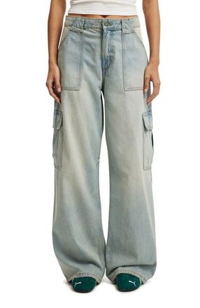 Cotton On Womens Relaxed Cargo Jean in Halen Blue at Nordstrom, Size 0