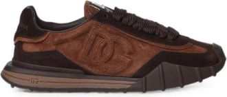 Dolce & Gabbana Athletic Split Sneakers - Heren - Sneakers - Bruin - 43 EU - Leer - Schoenen