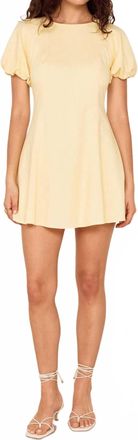Minkpink Grazia Puff Sleeve Mini Dress In Butter