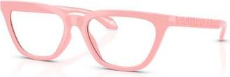Versace 53mm Cat Eye optical glasses in Pink at Nordstrom