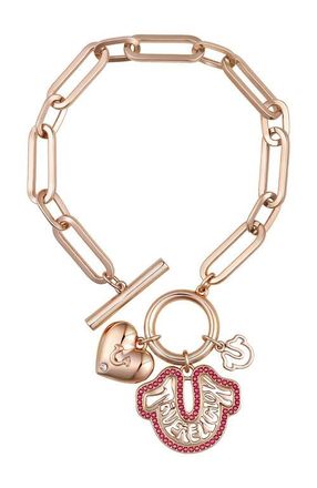 True Religion Charmy link bracelet in Rosegoldtone at Nordstrom