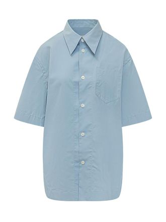 Ami Blue Loose Solid Shirt