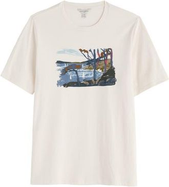 Seasalt Cornwall Midwatch Organic Cotton Graphic T-Shirt in Through The Trees Chalk at Nordstrom, Size X-Large
