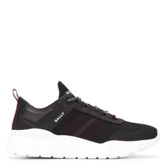 Bally Mens Brody Nabuk Calf Leather Sneakers in Black