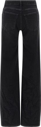 Balenciaga Womens Black Cotton Flared Jeans Clothing