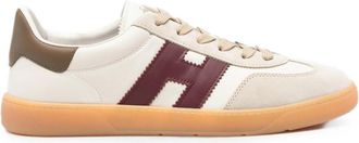 Hogan White Color Block Sneakers