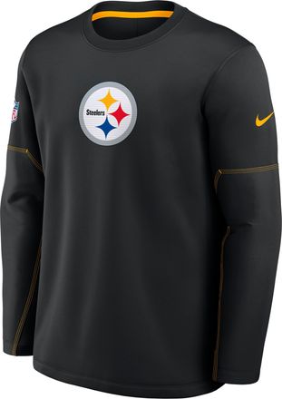 Nike Pittsburgh Steelers Sideline Coaches Nike Mens Therma-FIT NFL Long-Sleeve T-Shirt in Black | 03BR057Y7L-MXW
