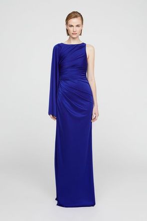 Halston Heritage Elyssia Jersey Gown in Sapphire Stone at Nordstrom, Size 12