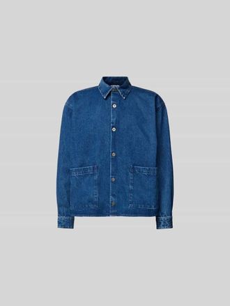 Won Hundred Freizeithemd in Denim-Optik in Blau, Gr&ouml;&szlig;e L