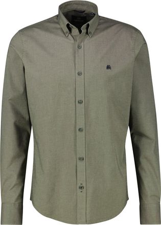 Lerros Langarmhemd LERROS LERROS Oxfordhemd in &Uuml;bergr&ouml;ssen, Herren, Gr. 5XL, extraweit, gr&uuml;n (nordic olive), 98% Baumwolle, 2% Elasthan, Hemden Langarmhemd