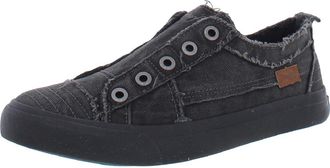 Blowfish Womens Play Sneaker, Black Smoked 16 Oz Canvas/Black Outsole, 5.5 UK