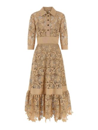 Elie Saab Floral macram dress