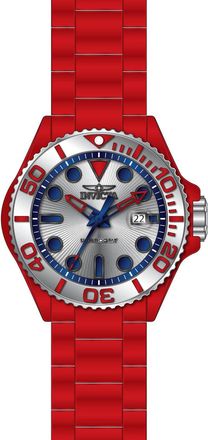 Invicta Grand Diver 49482 Heren Horloge - Quartz Uurwerk - Roestvrij Staal met zilveren Wijzerplaat - 46mm