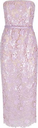Retrof&ecirc;te Rowena Midi Jurk - Dames - Casual kleedjes - Roze - M - Pailletten - Kleedjes