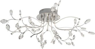 Searchlight Searchlight - Willow - L&aacute;mpara De Techo Led Empotrada Con Varios Brazos, Cromo, Transparente