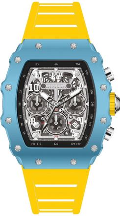 Invicta Racing 69694 Herenhorloge - Quartz Uurwerk - Acryl met Zilveren Wijzerplaat - 43 mm