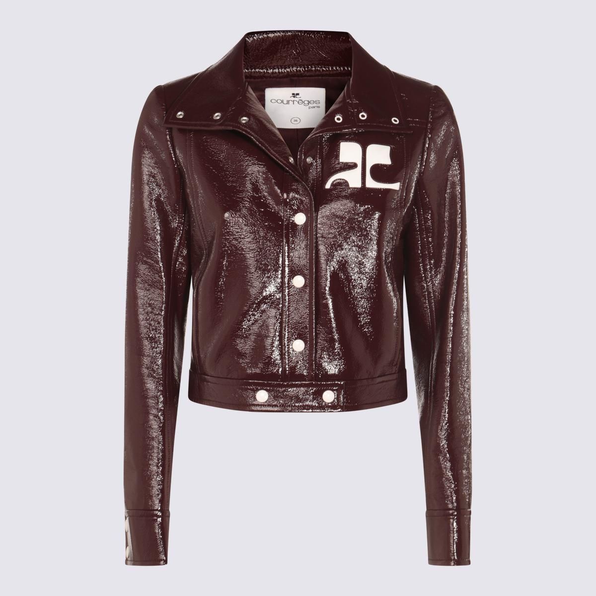 ジャケット COURREGES BURGUNDY COTTON CASUAL JACKET CASUAL COURREGES COTTON ジャケット JACKET BURGUNDY
