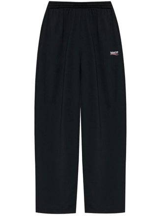 Balenciaga embroidered-logo track pants - men - Cotton/Polyamide - S - Black