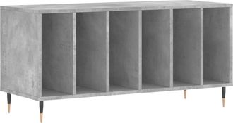 vidaXL Mueble Discos Madera Contrachapada Gris Hormig&oacute;n 100x38x48 Cm Vidaxl