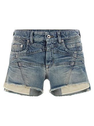 Rick Owens Blue Lana Cut Offs shorts