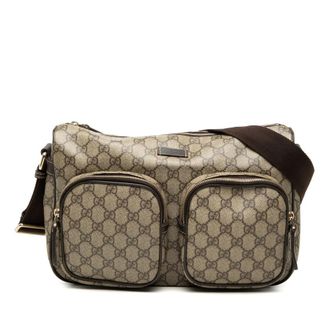 Gucci Pre-owned Gucci GG Supreme Double Pocket Crossbody Unisex RYD1FYASHE57J2GV