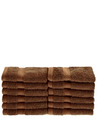Superior Solid 12Pc Face Bamboo Towel Set