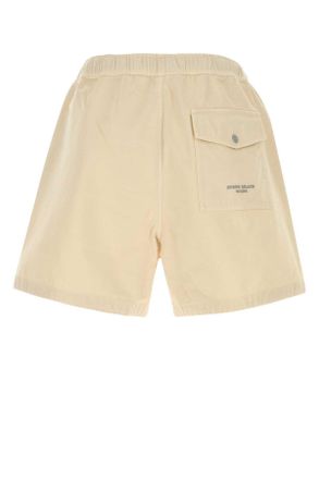 Stone Island Mens Ivory Cotton Bermudas Shorts Exterior: Bermuda