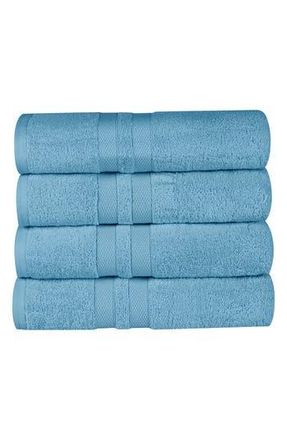 Superior 4-Piece Turkish Cotton Bath Towels in Denim Blue at Nordstrom Rack