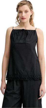 By Malene Birger Elles Top - Dames - Tops zonder mouwen - Zwart - M - Katoen - Tops