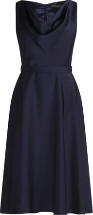 Vera Mont Kleedjes, Dames, Blauw, 2Xl, Polyester, Cocktailjurk met watervalhals