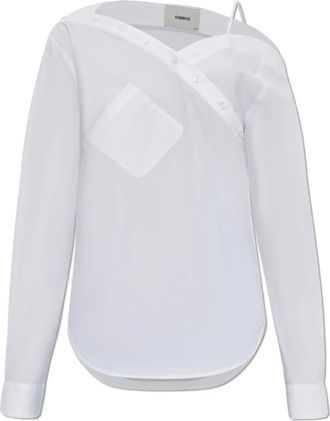 Coperni Shirts, female, White, Size: XS Shirt with Pocket