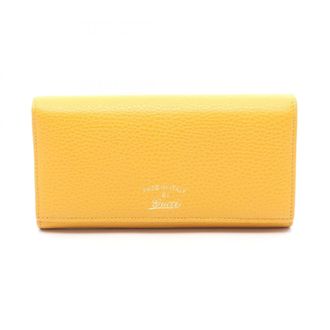 Gucci Yellow Leather Long Wallet (Bi-Fold) (Pre-Owned)
