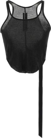 Rick Owens Basic Tank Cropped Top - Dames - Tops zonder mouwen - Zwart - S - Katoen - Tops