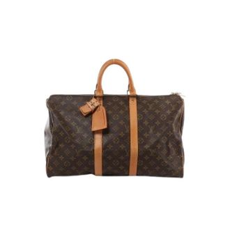 Louis Vuitton Pre-owned Keepall 45 - unisex - Pre-owned - Bruin - Maat: ONE Size Leer