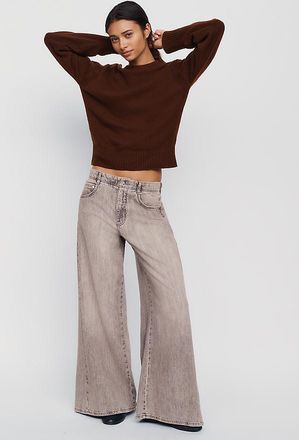 Pilcro Adi Mid Rise Relaxed Wide Leg Jeans
