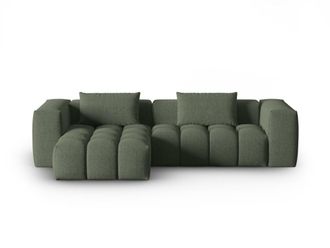 CXL by Christian Lacroix Sof&aacute; esquinero modular 3 plazas tejido estructural verde oliva oscuro